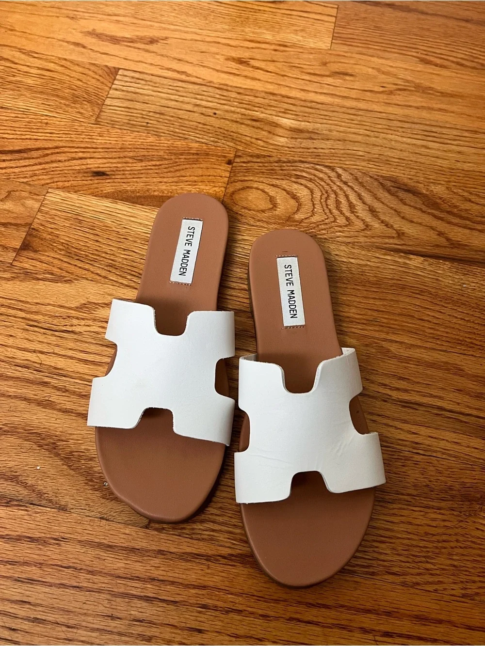 Steve Madden Dariella white leather sandals 8.5